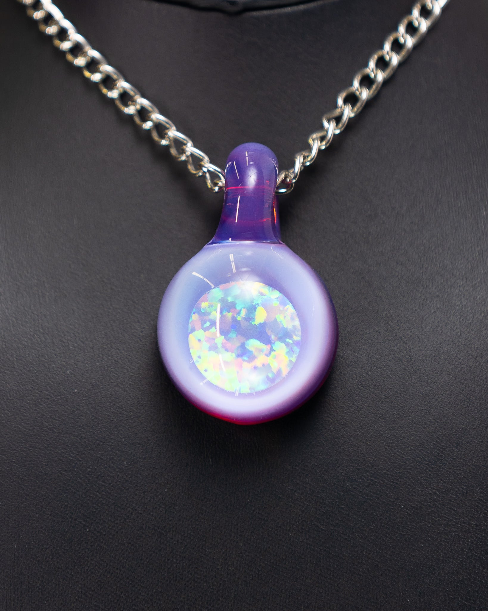 Purple Encased Opal Pendant